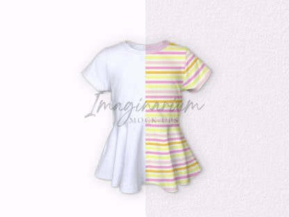 Short Sleeve Peplum Shirt Mock Up, Realistic Mockup for Photoshop and Procreate