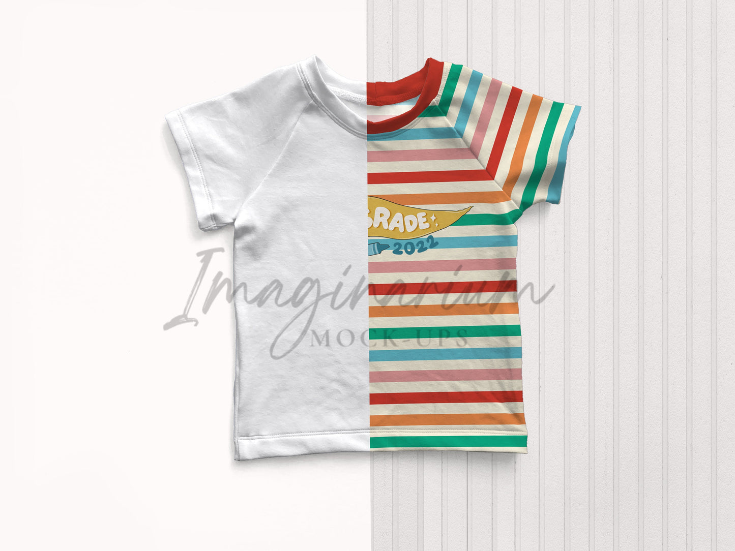 Raglan T-Shirt Top Mock Up, Realistic Mockup for Photoshop and Procreate