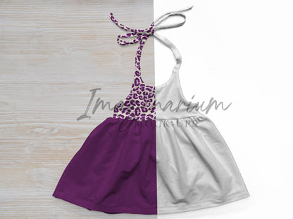 Styled Clover Halter Dress Mock Up, Realistic Mockup for Photoshop and Procreate