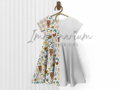 BUNDLE Melanie Circle Skirt Dress Mockup, Realistic Clothing Mock Up for Photoshop and Procreate
