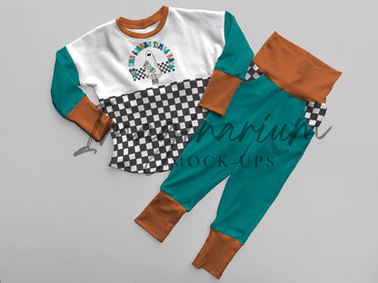 Grow With Me Long Sleeve Dolman and Joggers Outfit mock up, Realistic Clothing Mockup for Photoshop and Procreate
