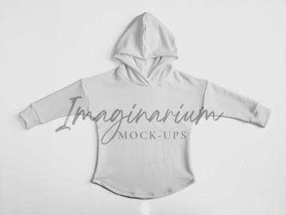 Long Sleeve Hooded Tee Mock Up, Realistic Clothing Mockup for Photoshop and Procreate