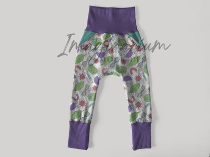 Grow With Me Bunny Bottoms Pants Mock Up, Realistic Clothing Mockup for Photoshop and Procreate