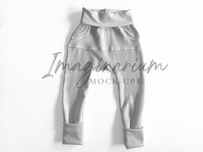Grow With Me Bunny Bottoms Joggers Mock Up, Realistic Clothing Mockup for Photoshop and Procreate