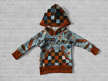Raglan Lowland Hoodie Sweatshirt Mockup, Realistic Clothing Mock Up for Photoshop and Procreate