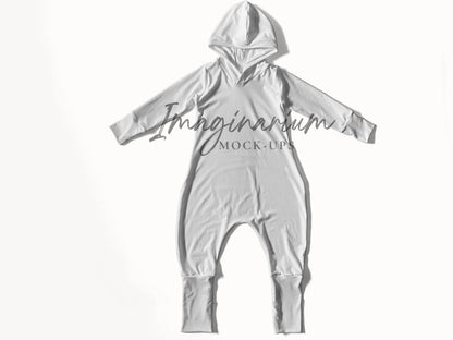 Long Sleeve Hooded Beatbox Romper Mock Up, Realistic Clothing Mockup for Photoshop and Procreate