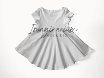 Short Sleeve Circle Skirt Tofino Dress Mock Up, Realistic Clothing Mockup for Photoshop and Procreate