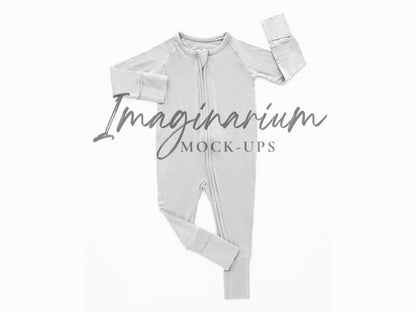 Zipper Sleeper Mock Up, Realistic Baby Pajama Mockup for Photoshop and Procreate