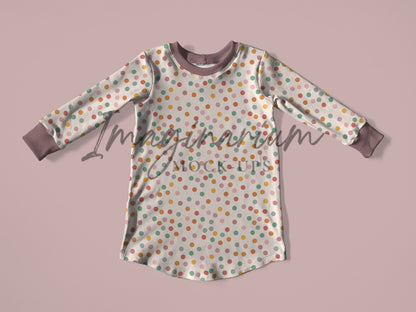 Long Sleeve Nightgown Mockup, Realistic Clothing Mock Up for Photoshop and Procreate