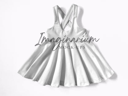 Indy Pinafore Dress Mock Up, Realistic Clothing Mockup for Photoshop and Procreate