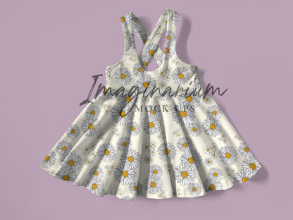 Indy Pinafore Dress Mock Up, Realistic Clothing Mockup for Photoshop and Procreate